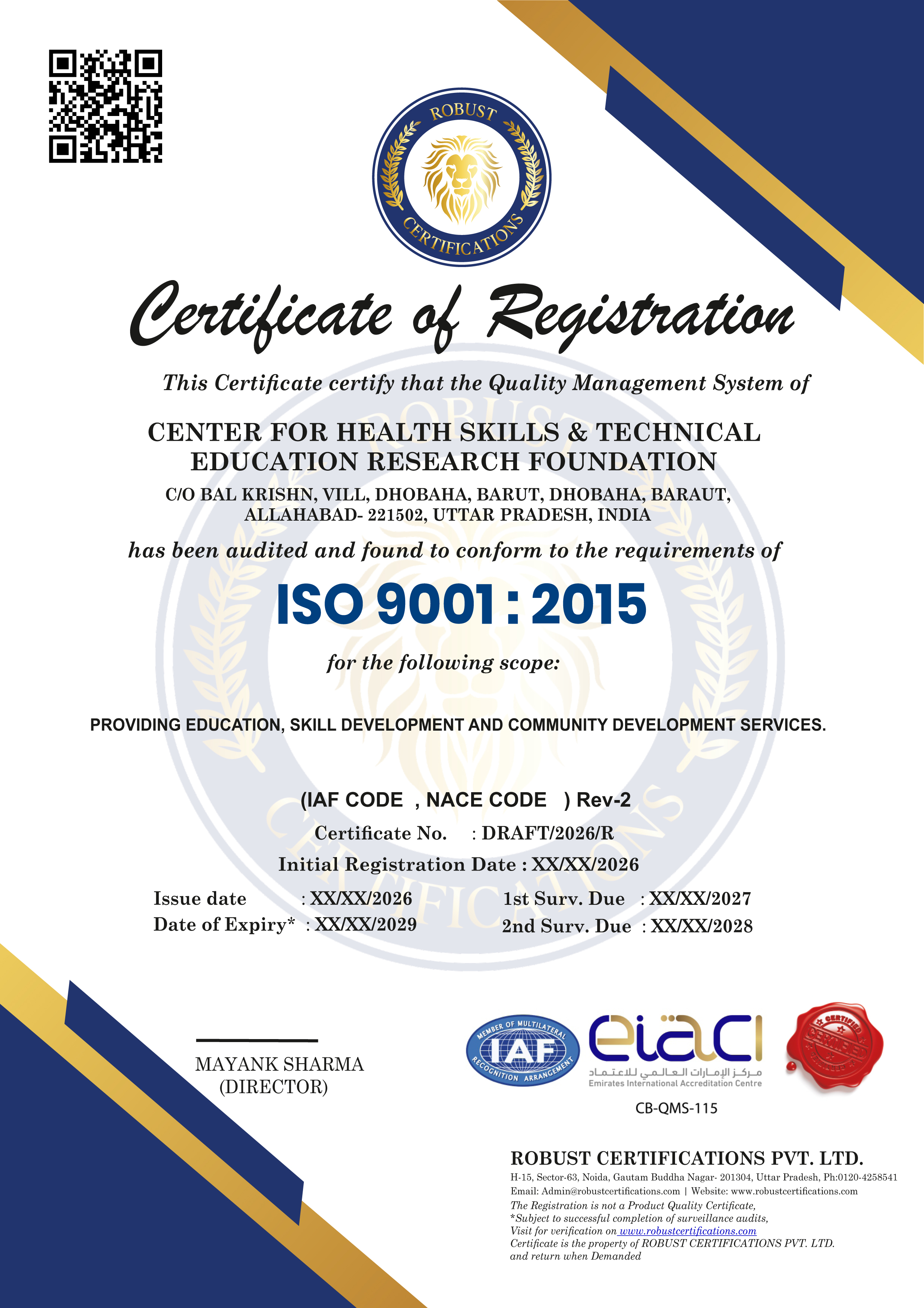 ISO CERTIFICATE